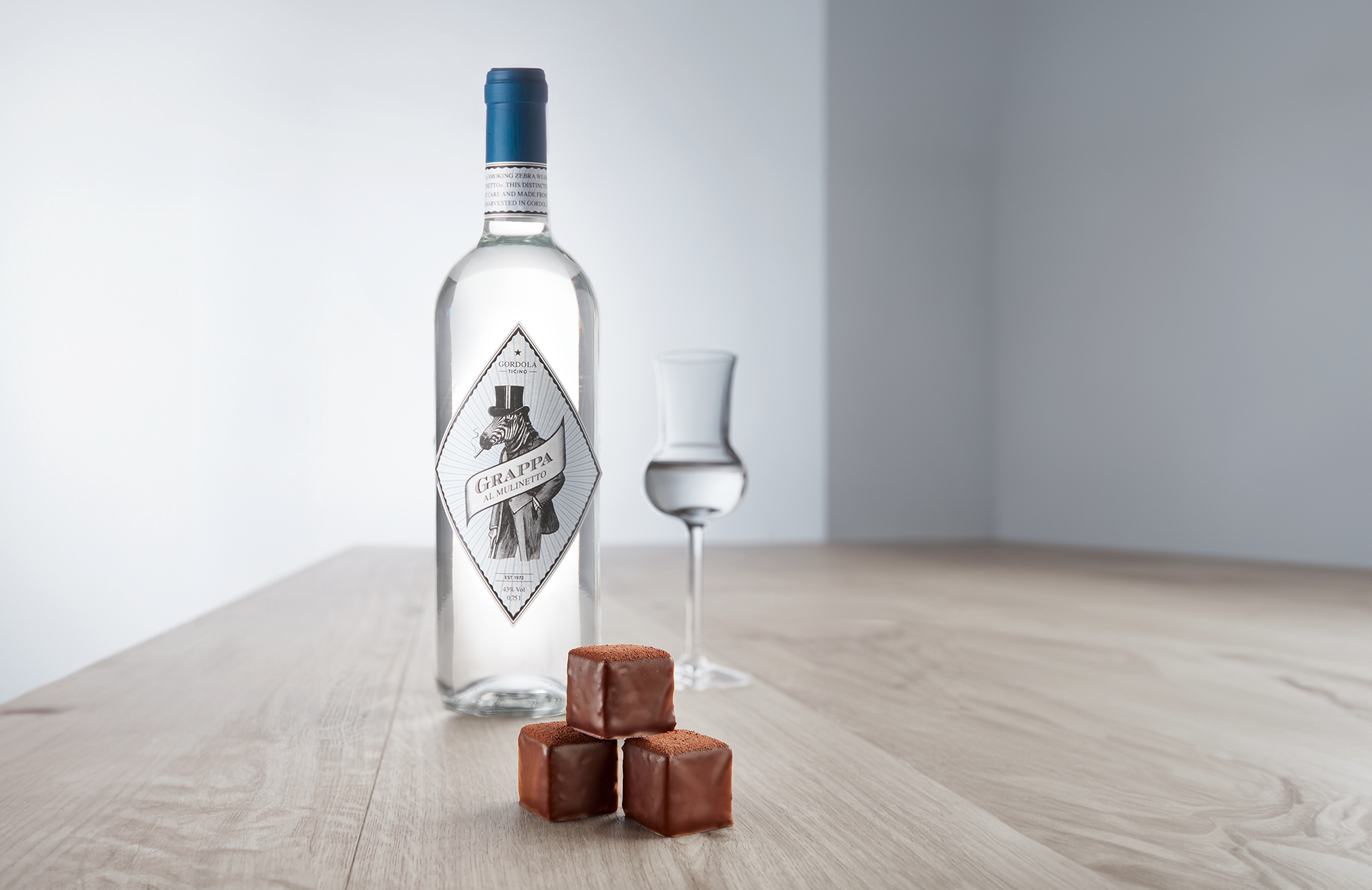 Grappa Würfel Al Mulinetto und Confiserie Brändli